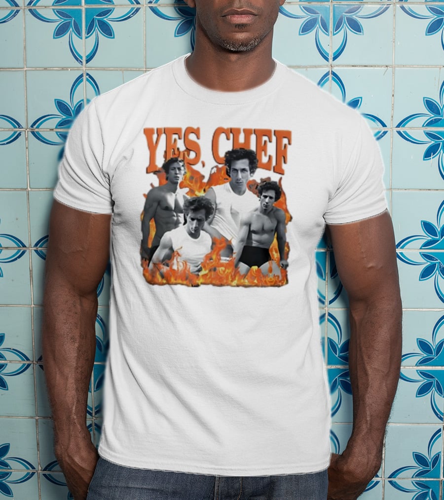 Yes Chef Jeremy Allen White Fire Montage T-Shirt