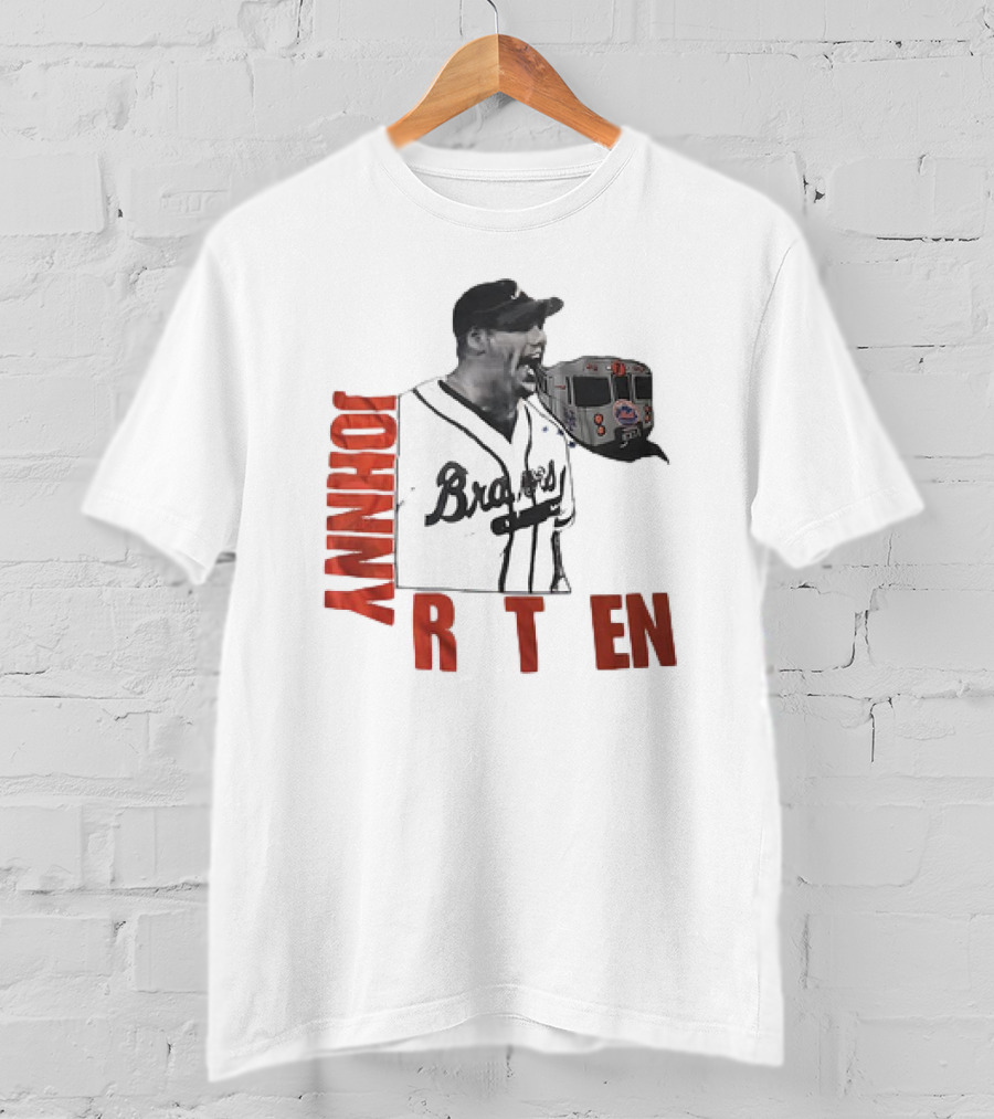Johnny Rotten Braves Mets Subway Mashup Vintage T-Shirt