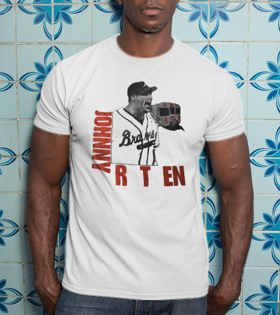 Johnny Rotten Braves Mets Subway Mashup Vintage T-Shirt