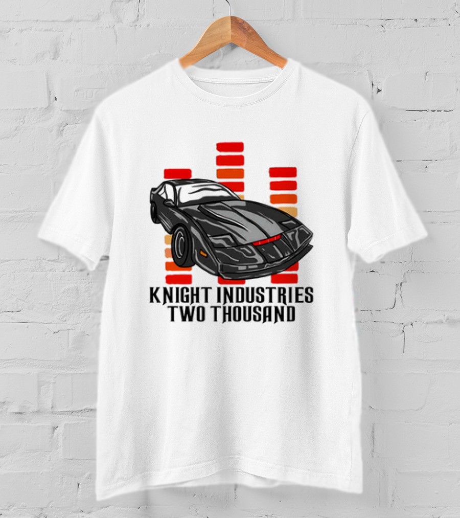 Knight Industries Two Thousand Iconic Car With Red Bar Elements T-Shirt