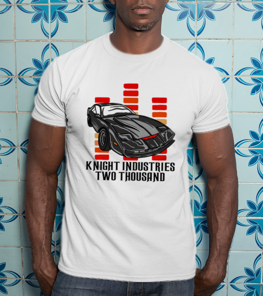 Knight Industries Two Thousand Iconic Car With Red Bar Elements T-Shirt