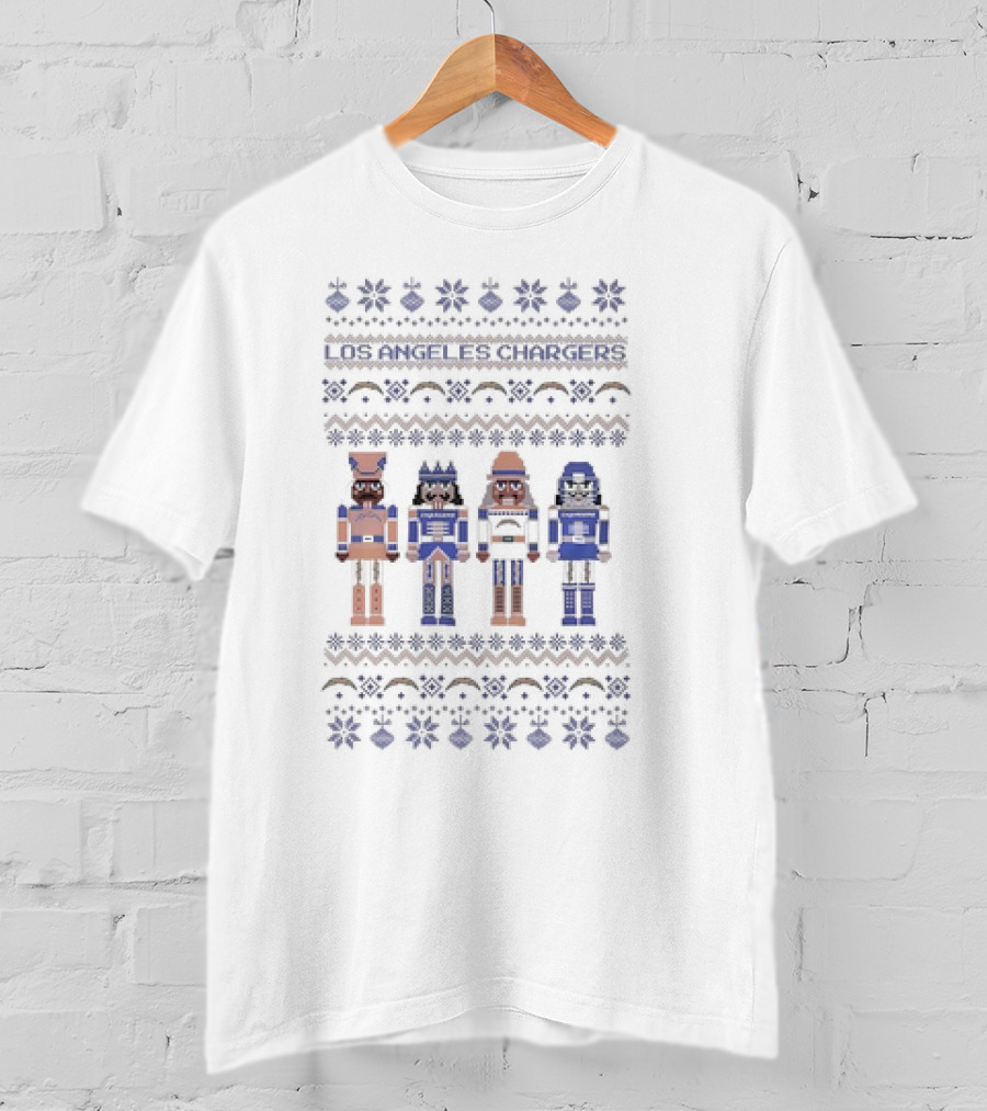 Los Angeles Chargers Ugly Christmas Sweater Nutcracker T-Shirt