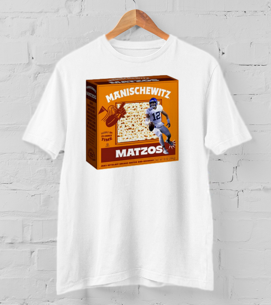 Manischewitz Matzos Jake Retzlaff Breaks Matzo And Records BYU Cougars Matzo Crunch Football T-Shirt