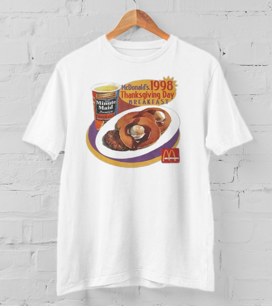 Minute Maid Orange Juice McDonald’s 1998 Thanksgiving Day Breakfast With Pancakes T-Shirt