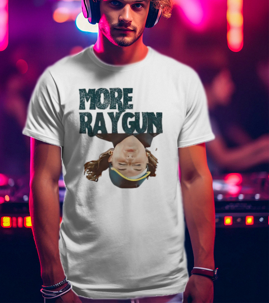 More Raygun Upside Down Headphone T-Shirt