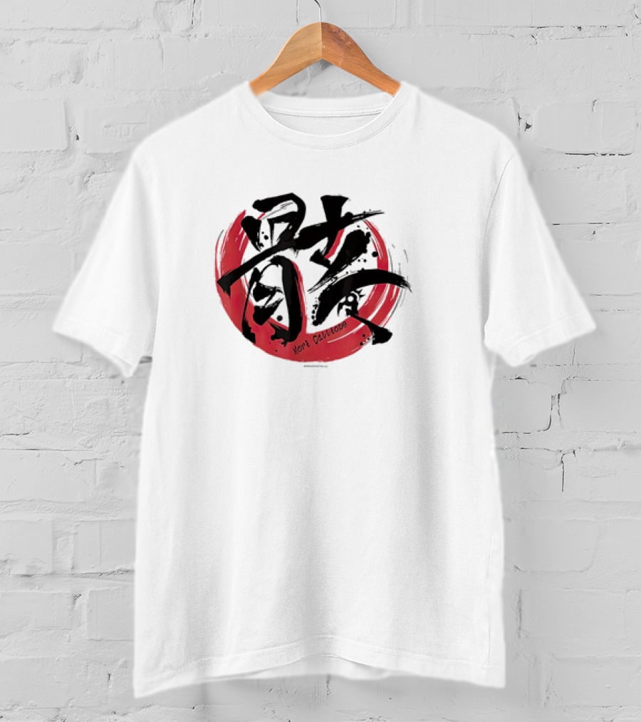 Mori Calliope Kanji Red Circle Hololive Production Skeleton T-Shirt