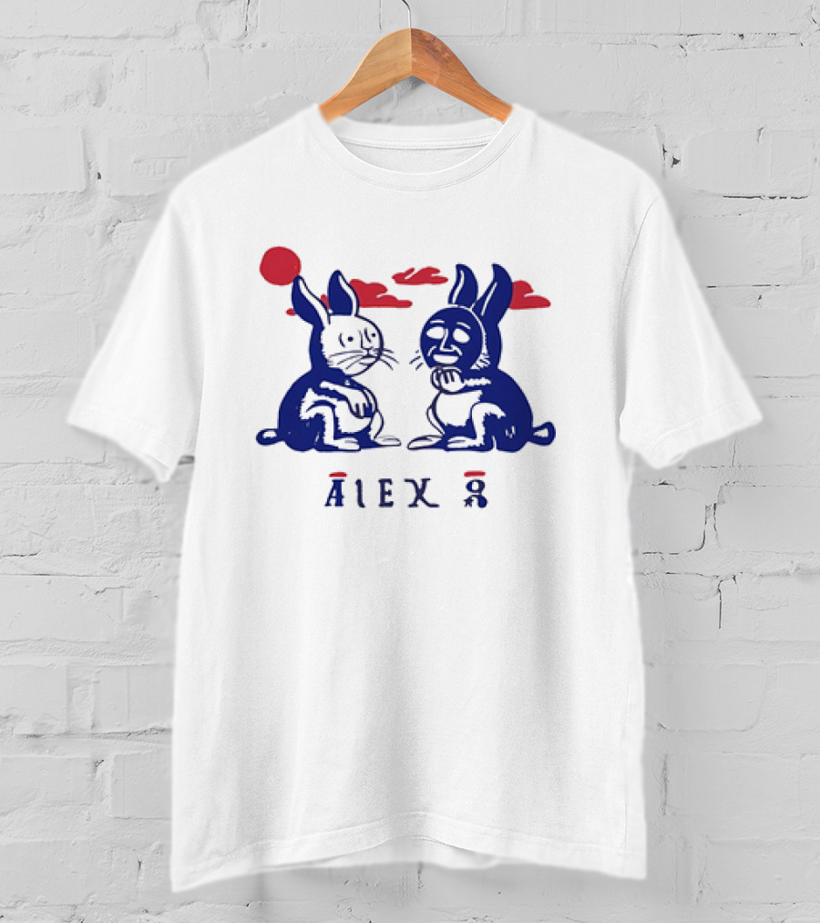 ALEX G Rabbit Duo With Red Clouds T-Shirt
