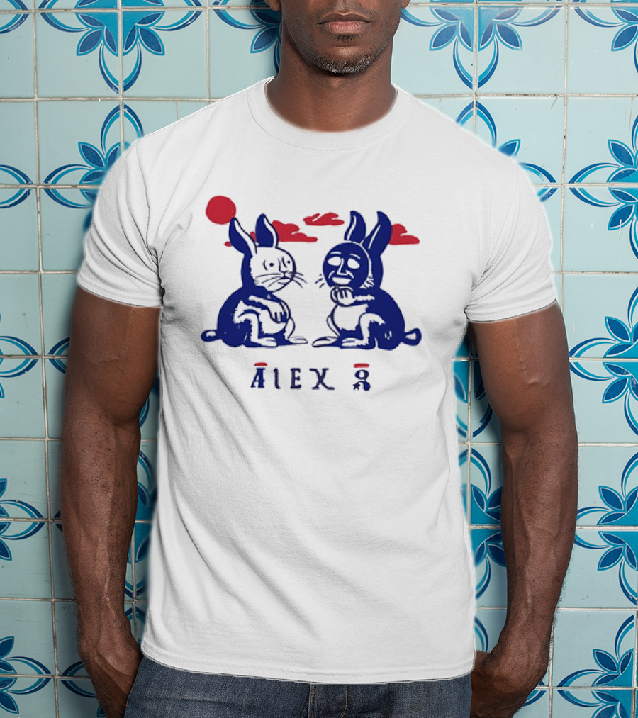 ALEX G Rabbit Duo With Red Clouds T-Shirt