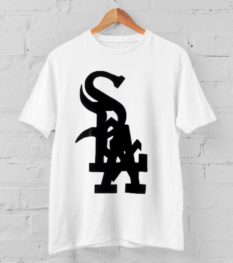 Chicago White Sox And Los Angeles Dodgers Logo Combination T-Shirt