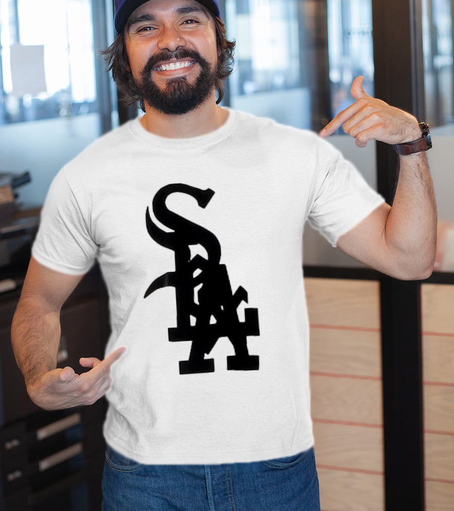 Chicago White Sox And Los Angeles Dodgers Logo Combination T-Shirt