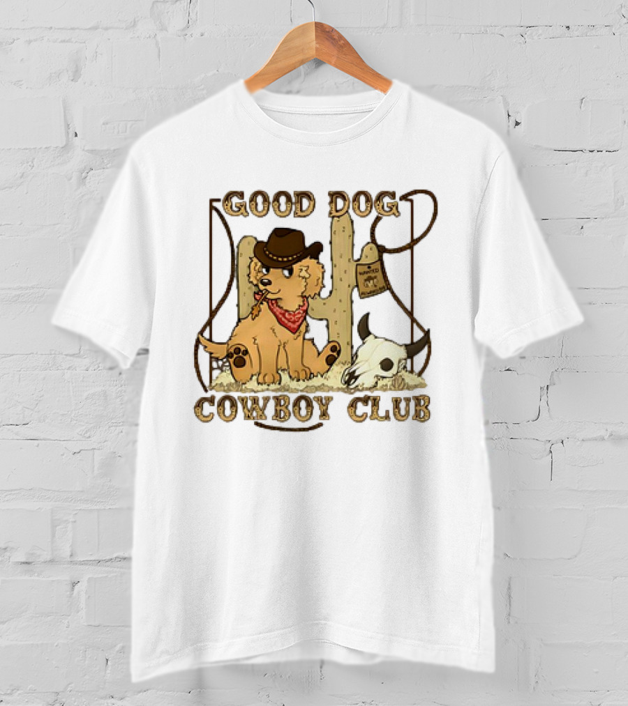 Good Dog Cowboy Club Cactus And Skull T-Shirt