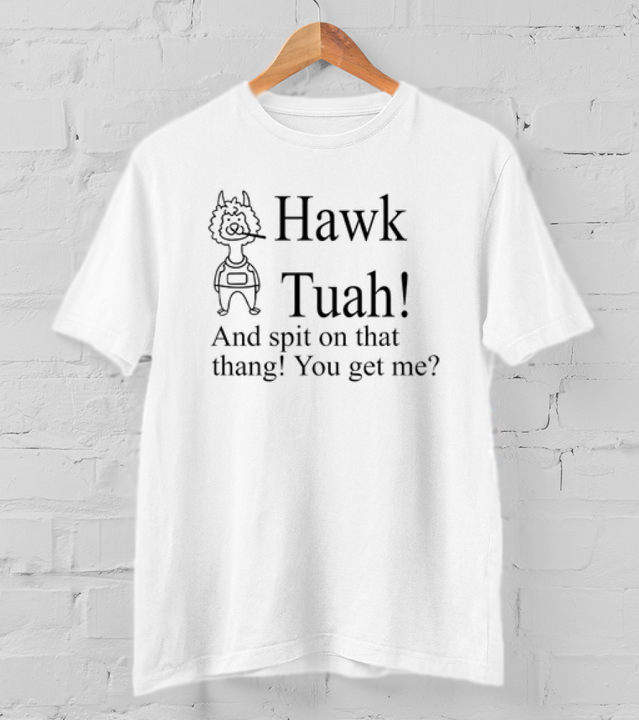 Hawk Tuah And Spit On That Thang You Get Me Funny Cartoon Character T-Shirt