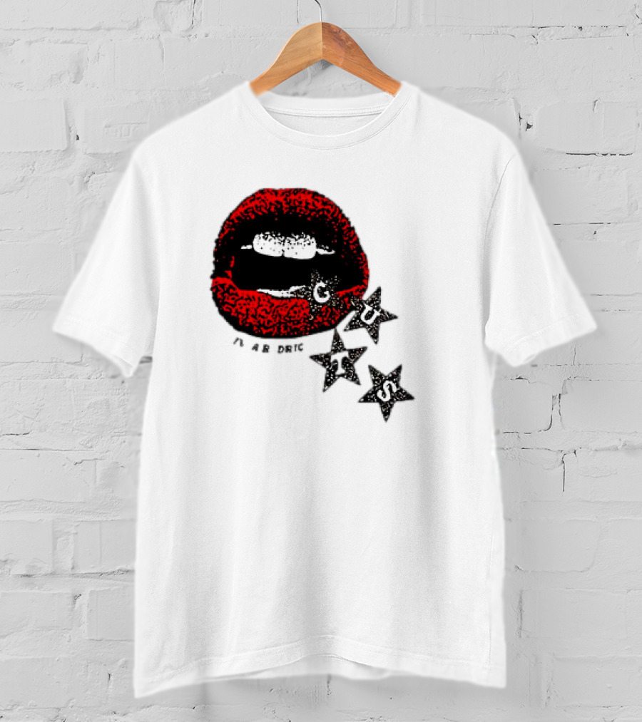 Olivia Rodrigo Guts Red Lips With Stars T-Shirt