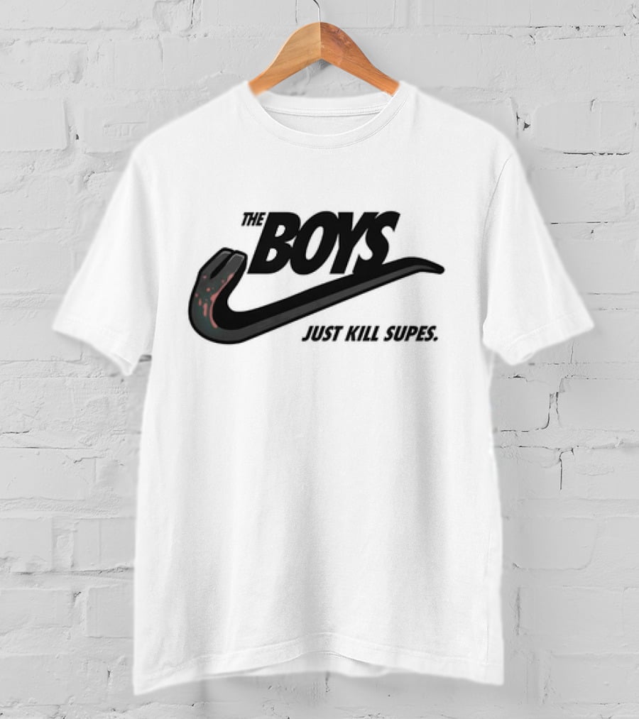 The Boys Just Kill Supes Snake Swoosh T-Shirt