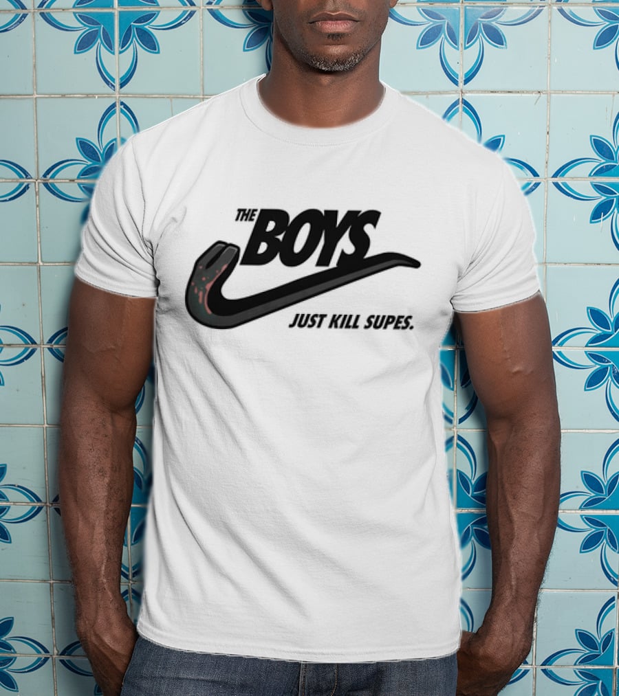 The Boys Just Kill Supes Snake Swoosh T-Shirt
