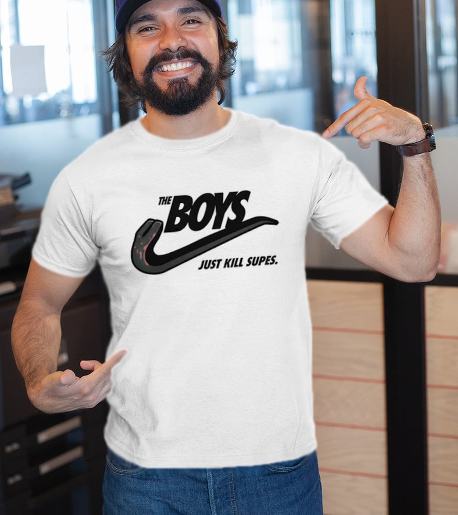 The Boys Just Kill Supes Snake Swoosh T-Shirt