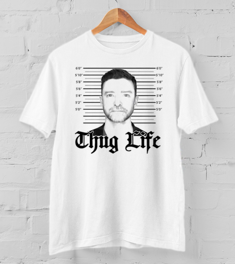 Thug Life Justin Timberlake Mugshot T-Shirt