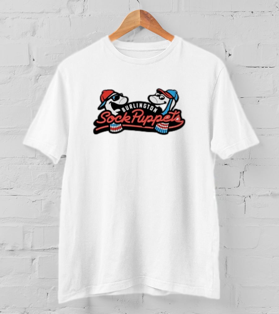 Burlington Sock Puppets Baseball Team Mascots T-Shirt