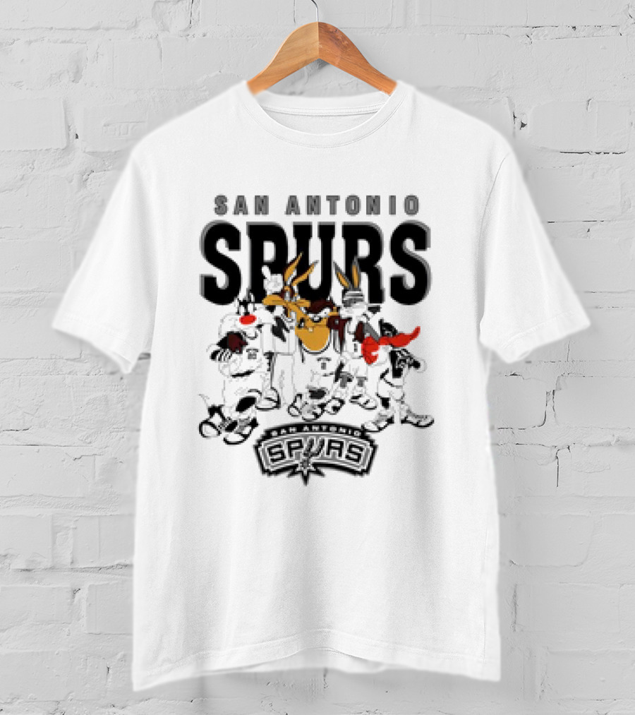 San Antonio Spurs Looney Tunes NBA Basketball Characters T-Shirt