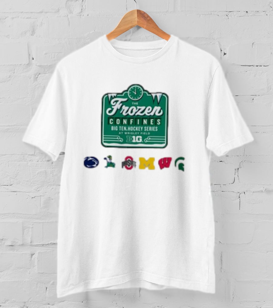 The Frozen Confines Big Ten Hockey Series At Wrigley Field 2025 Penn State Notre Dame Ohio State Michigan Wisconsin Michigan State T-Shirt