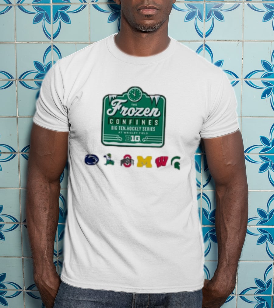 The Frozen Confines Big Ten Hockey Series At Wrigley Field 2025 Penn State Notre Dame Ohio State Michigan Wisconsin Michigan State T-Shirt