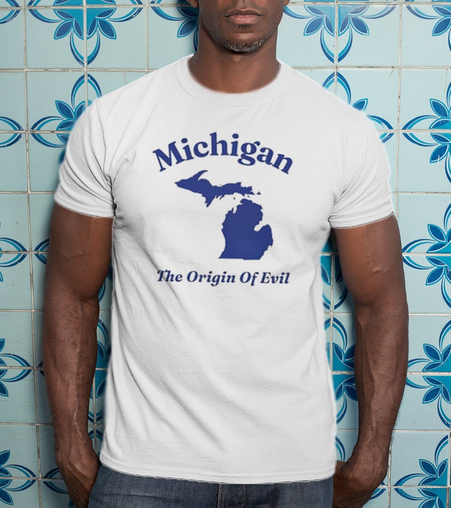 Michigan The Origin Of Evil Map T-Shirt