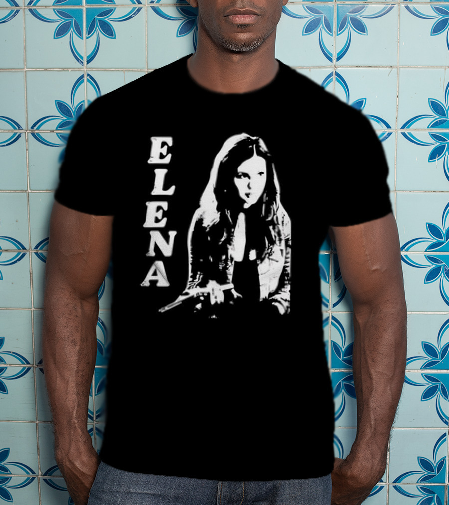 Blankclo Nina Dobrev Reversible Doppelganger Elena T-Shirt