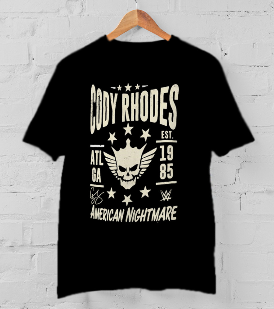 Cody Rhodes American Nightmare Est 1985 ATL GA WWE Signature T-Shirt