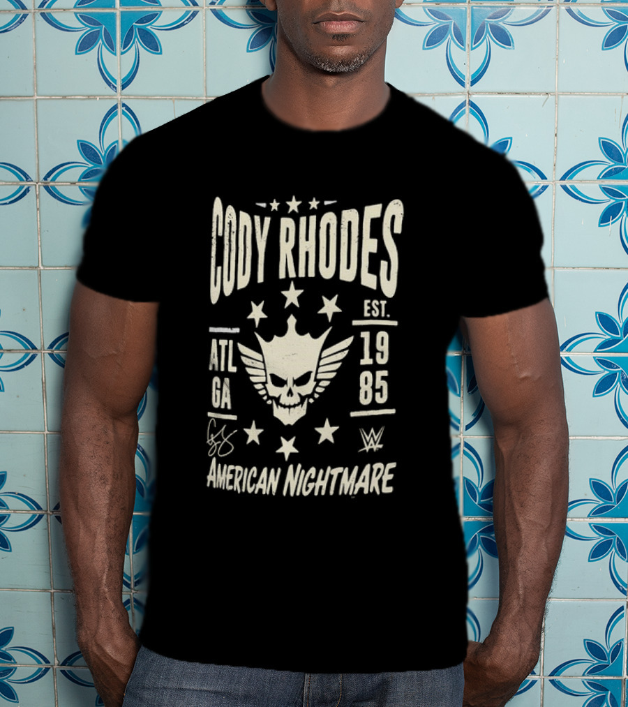 Cody Rhodes American Nightmare Est 1985 ATL GA WWE Signature T-Shirt