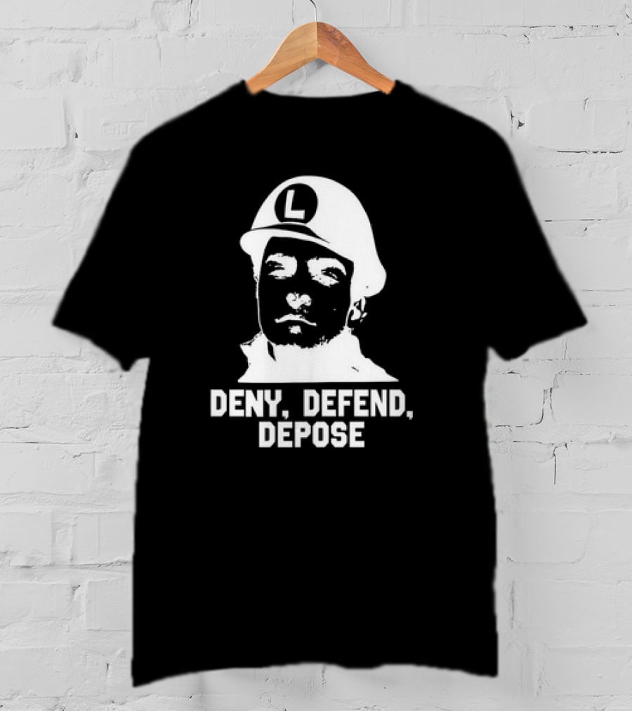 Luigi Mangione L Icon Deny Defend Depose Super Mario Hat T-Shirt