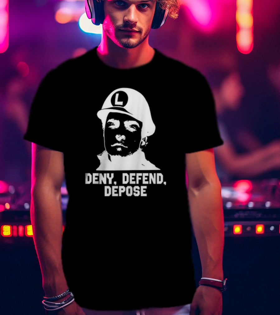 Luigi Mangione L Icon Deny Defend Depose Super Mario Hat T-Shirt