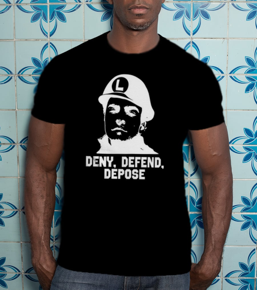 Luigi Mangione L Icon Deny Defend Depose Super Mario Hat T-Shirt