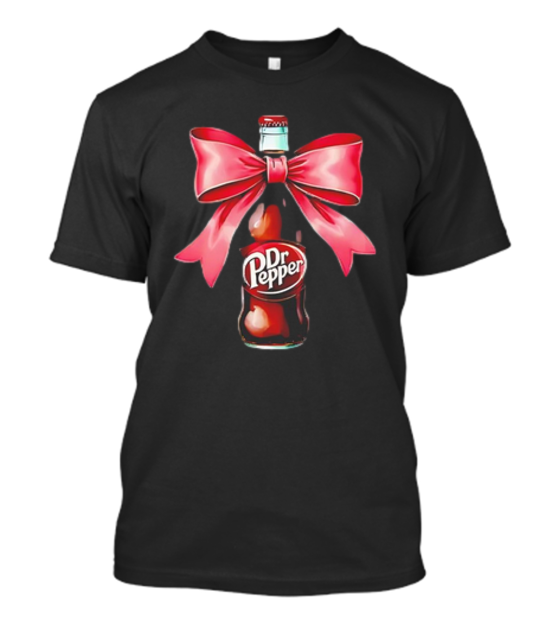 Dr Pepper Bottle With Pink Bow Coquette T-Shirt