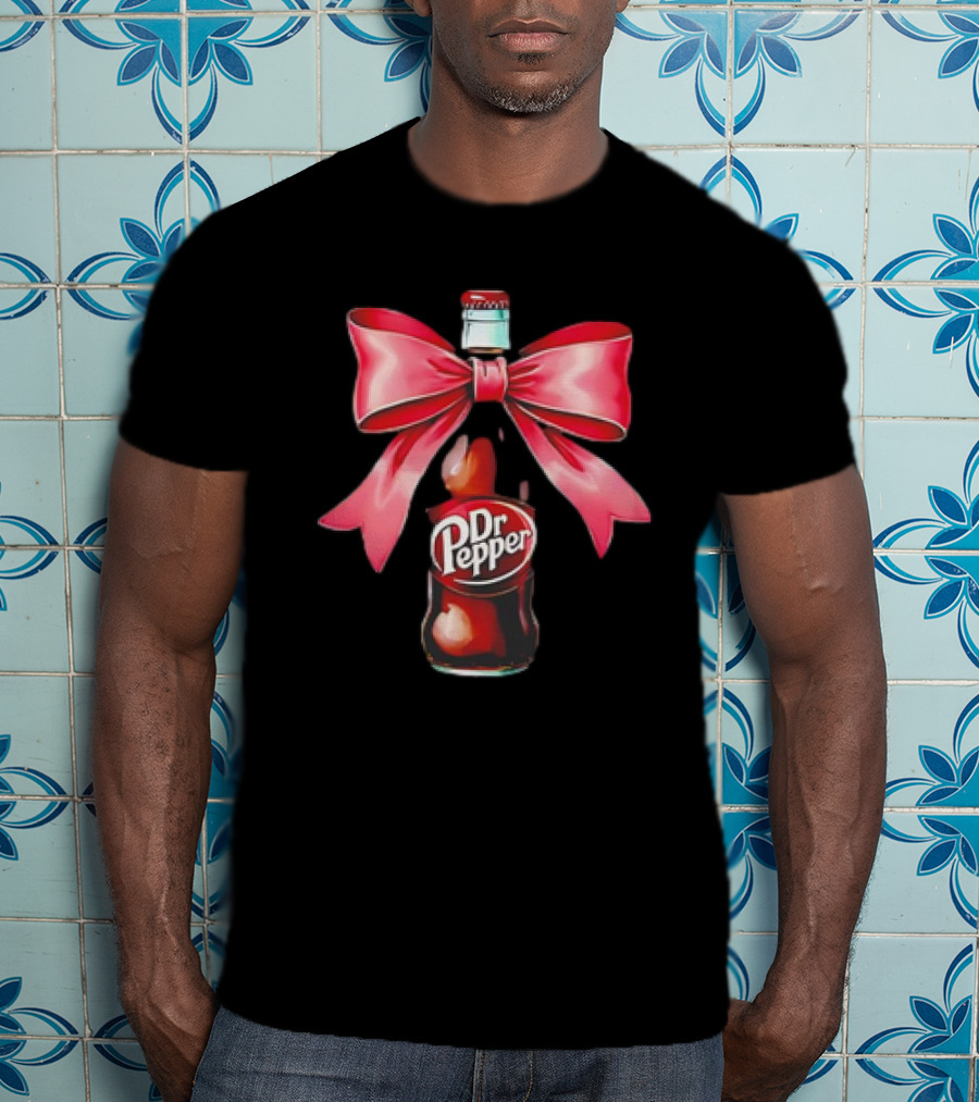 Dr Pepper Bottle With Pink Bow Coquette T-Shirt