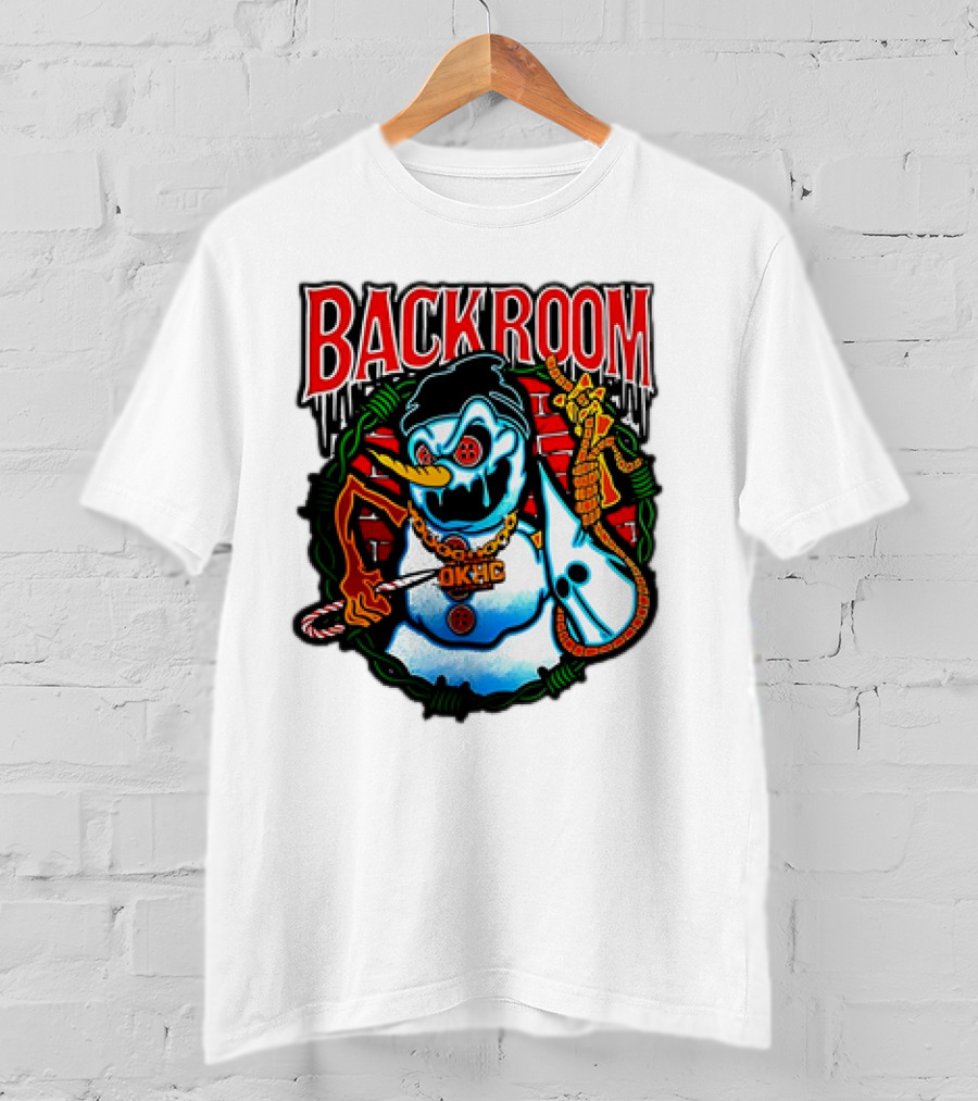 Backroom OKHC Hardcore Snowman Holiday T-Shirt