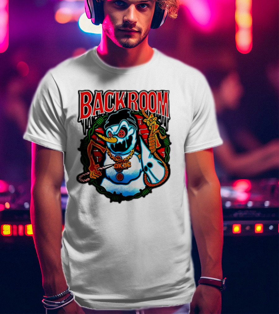 Backroom OKHC Hardcore Snowman Holiday T-Shirt