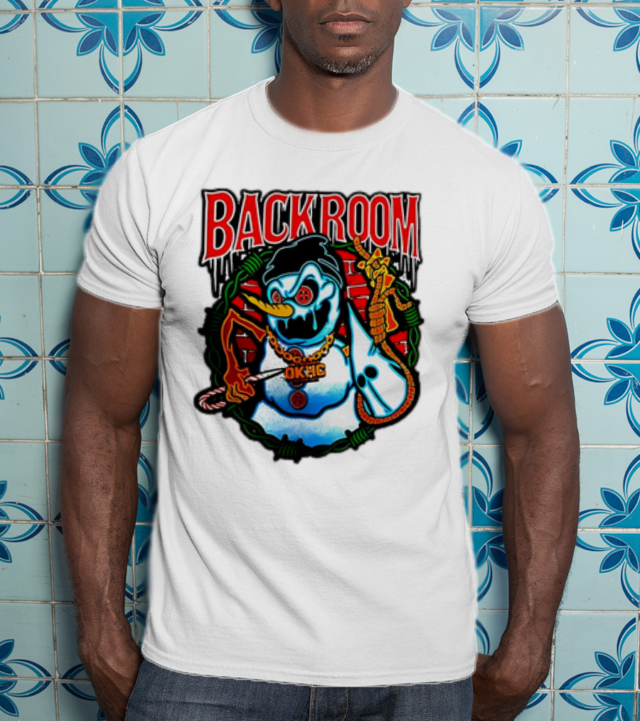 Backroom OKHC Hardcore Snowman Holiday T-Shirt
