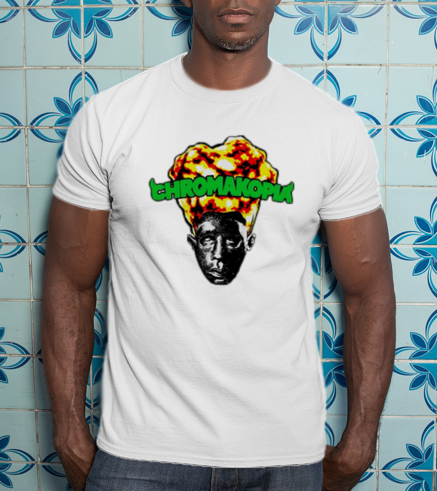 Chromakopia Flaming Head Abstract T-Shirt