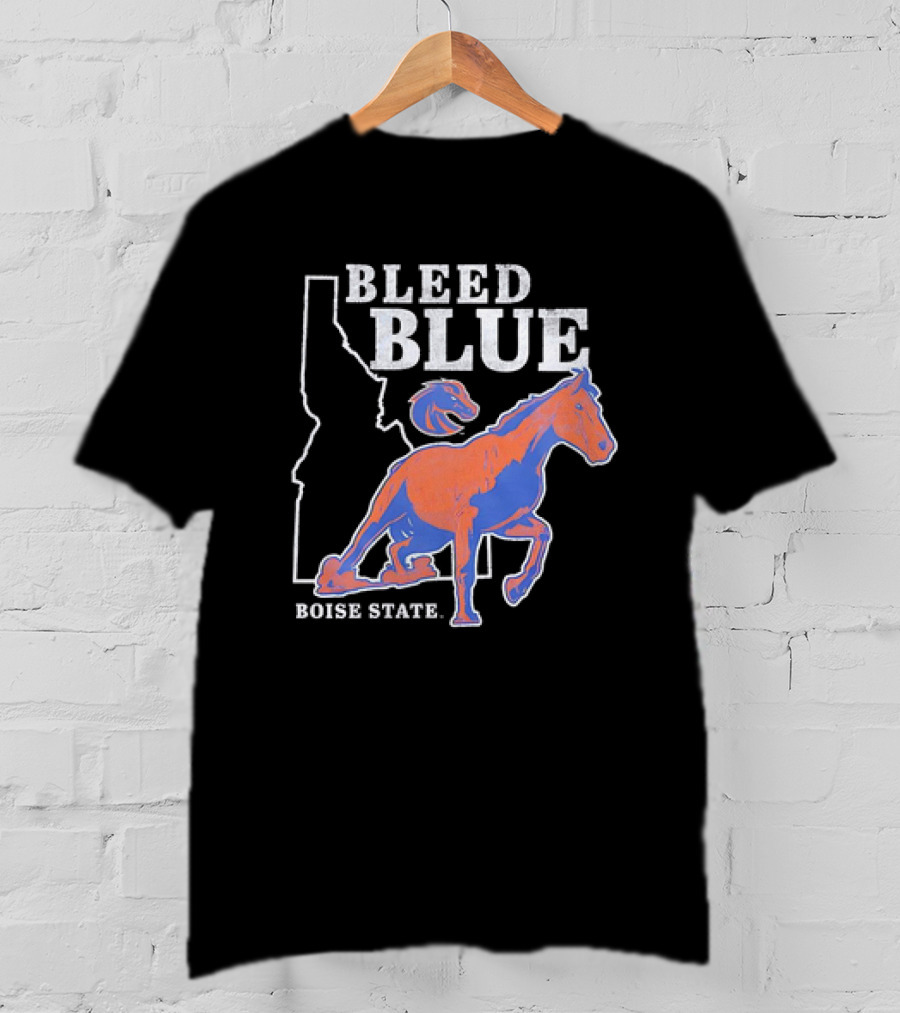 Bleed Blue Boise State Broncos Vintage Logo Idaho T-Shirt