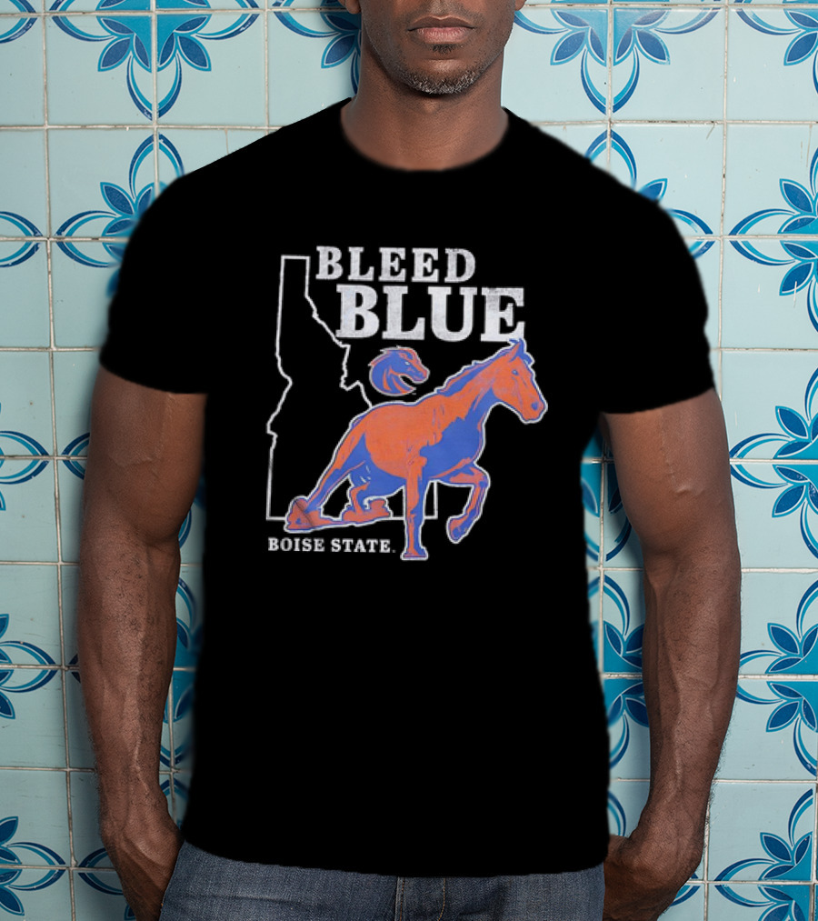 Bleed Blue Boise State Broncos Vintage Logo Idaho T-Shirt