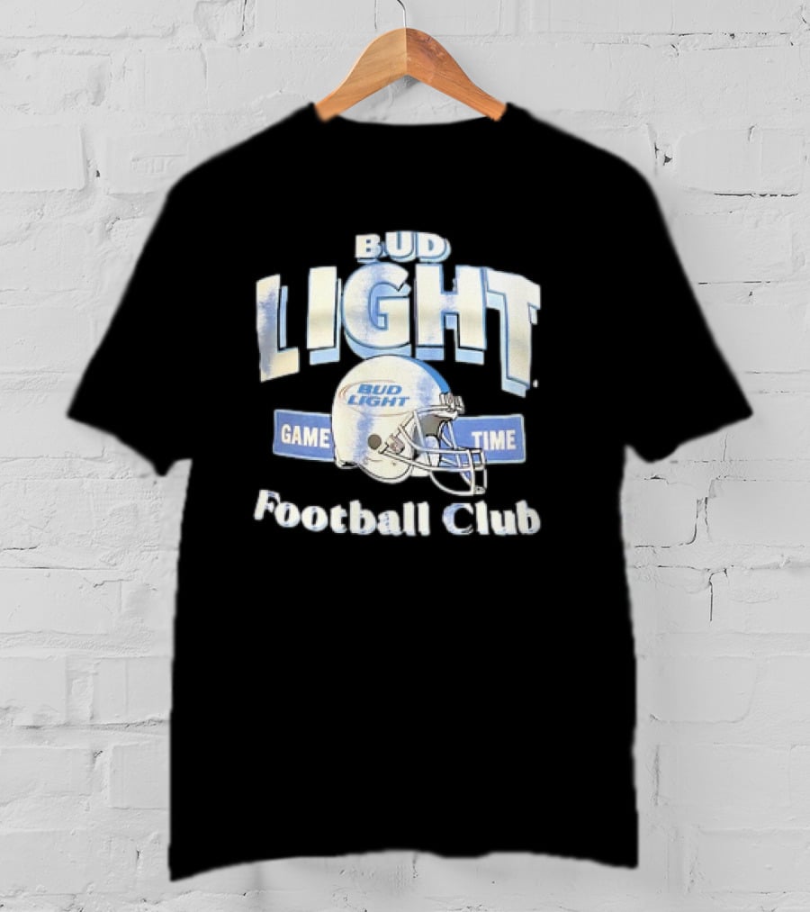 Bud Light Game Time Football Club Helmet T-Shirt