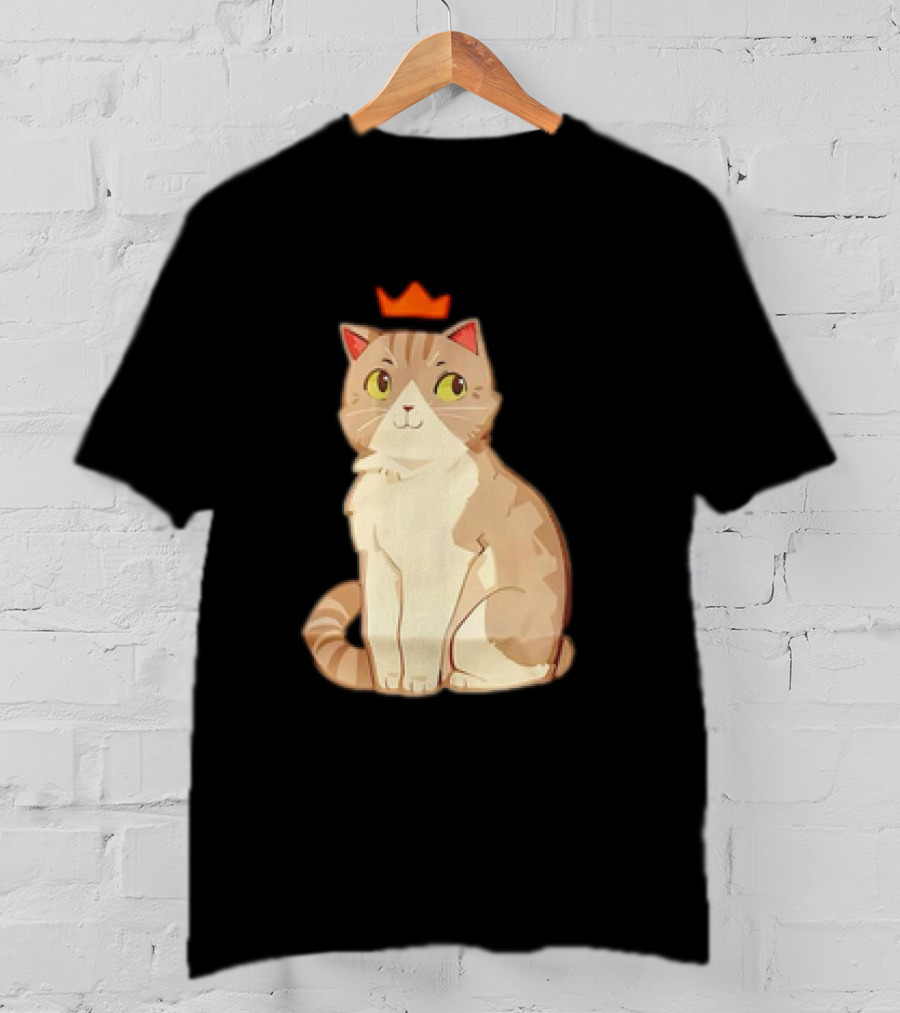 Good Times Cat With Orange Crown T-Shirt