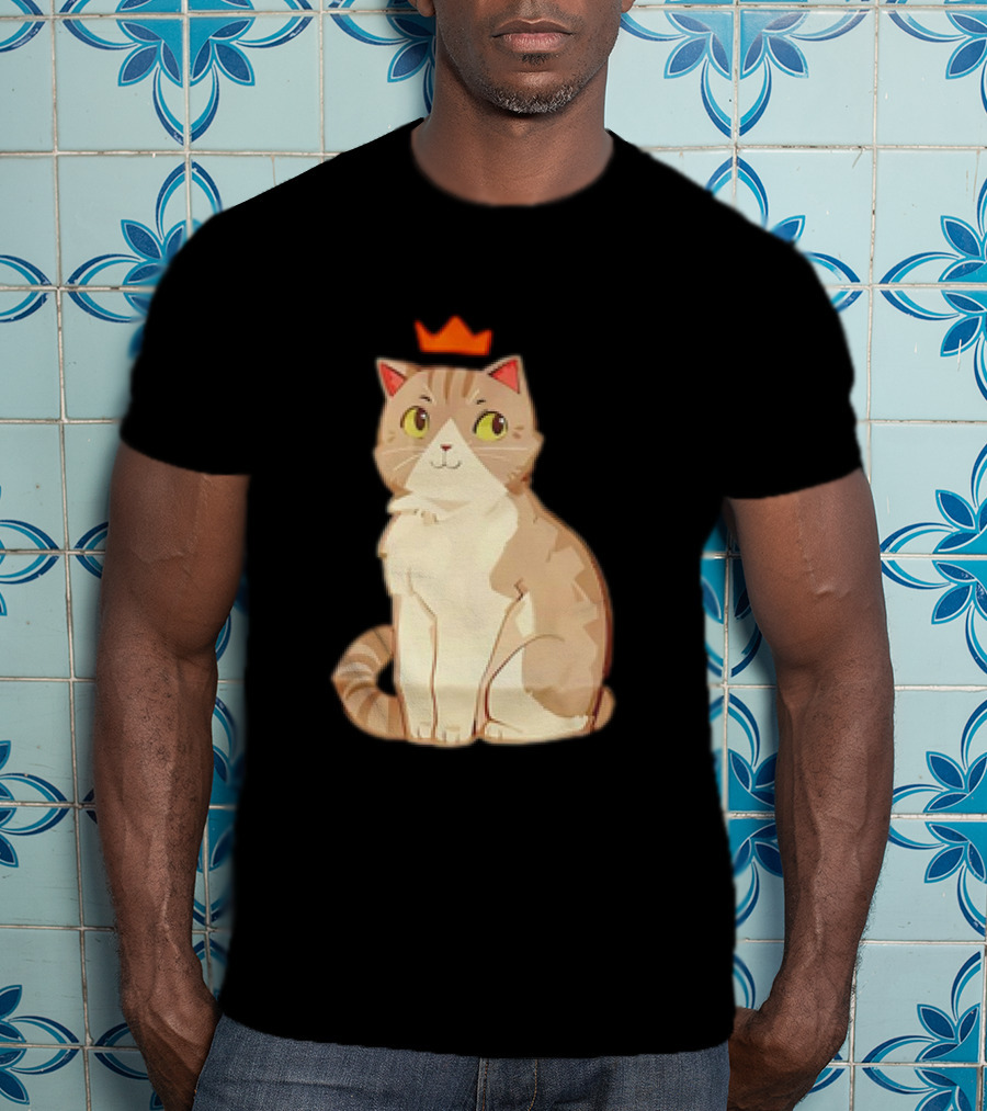 Good Times Cat With Orange Crown T-Shirt
