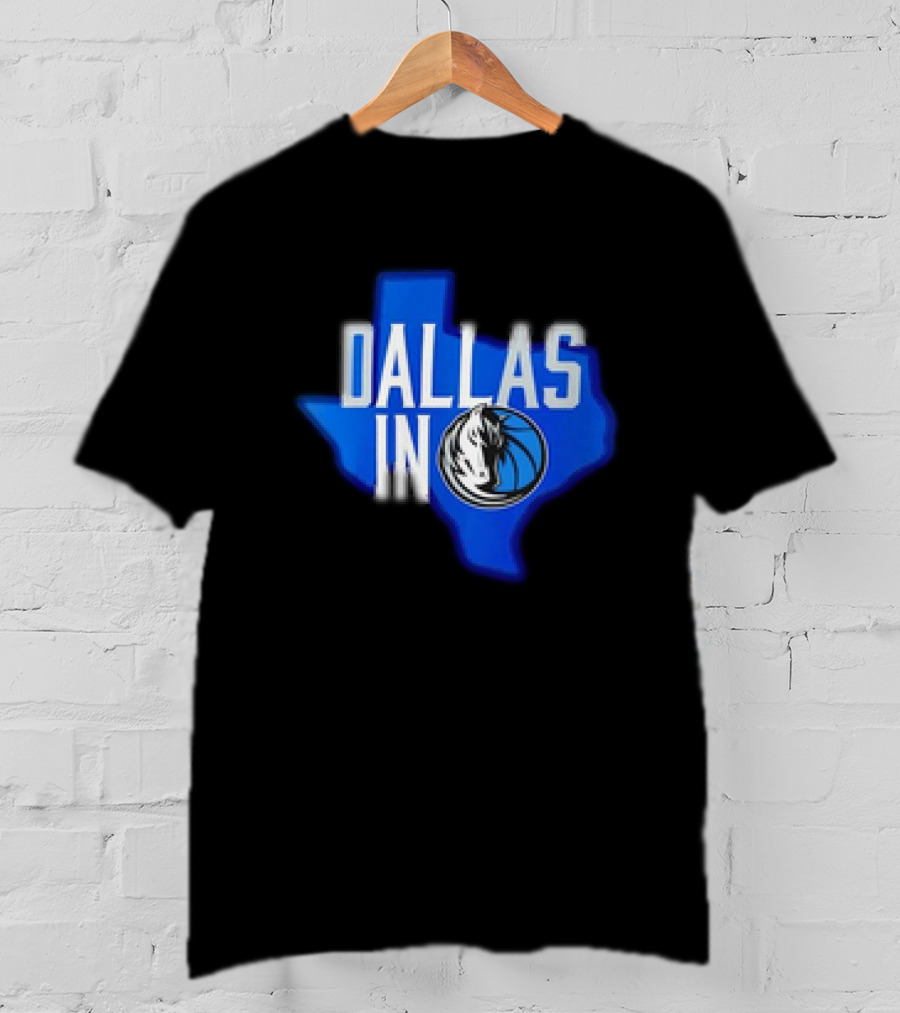 Dallas Mavericks Logo Texas Map Background DALLAS IN T-Shirt
