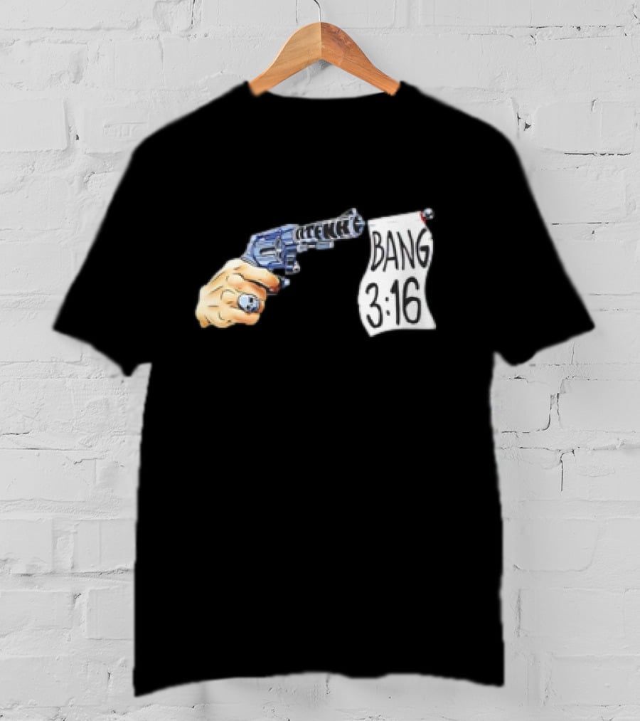 Bang 3 16 Off The Rope Gun Cartoon T-Shirt