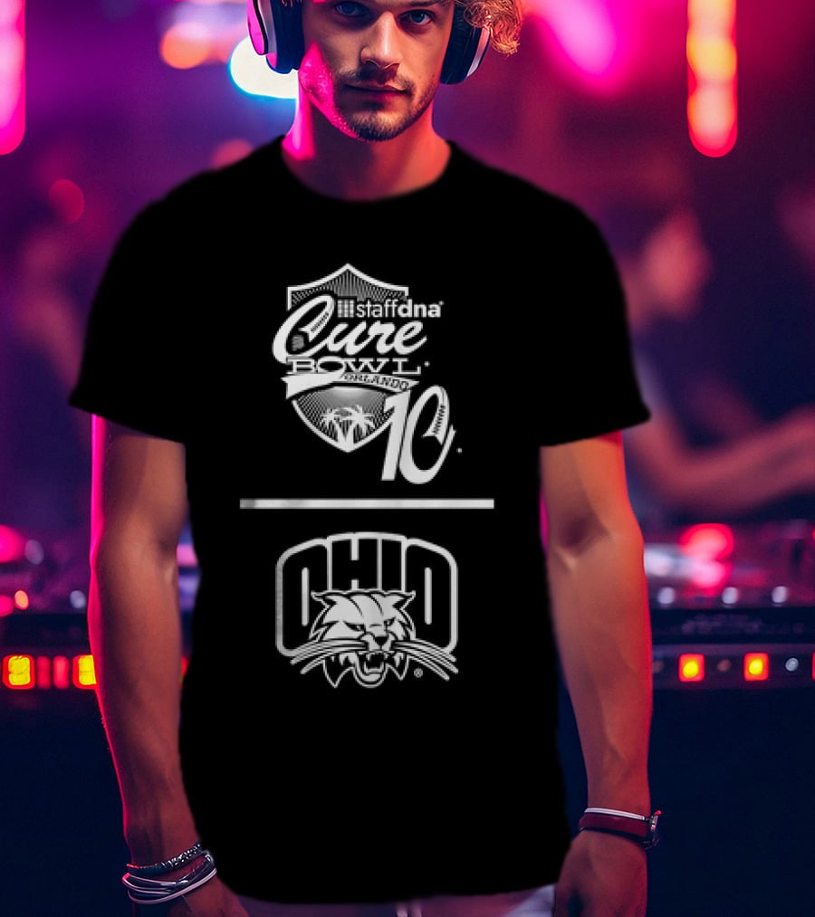 Staffdna Cure Bowl Orlando 10 Ohio Bobcats Football T-Shirt