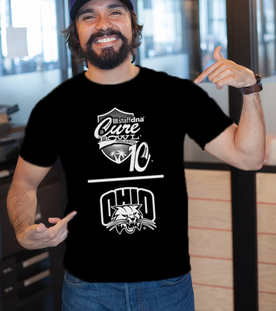 Staffdna Cure Bowl Orlando 10 Ohio Bobcats Football T-Shirt