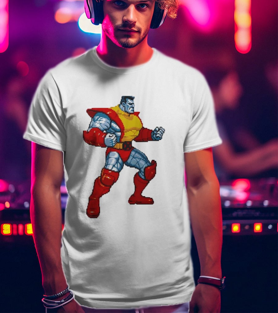 Colossus From X-Men Children Of The Atom Pixel T-Shirt