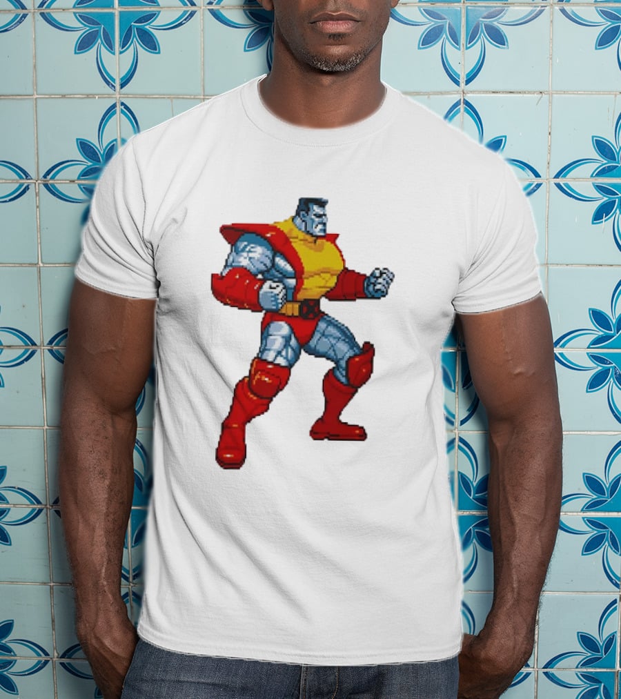 Colossus From X-Men Children Of The Atom Pixel T-Shirt