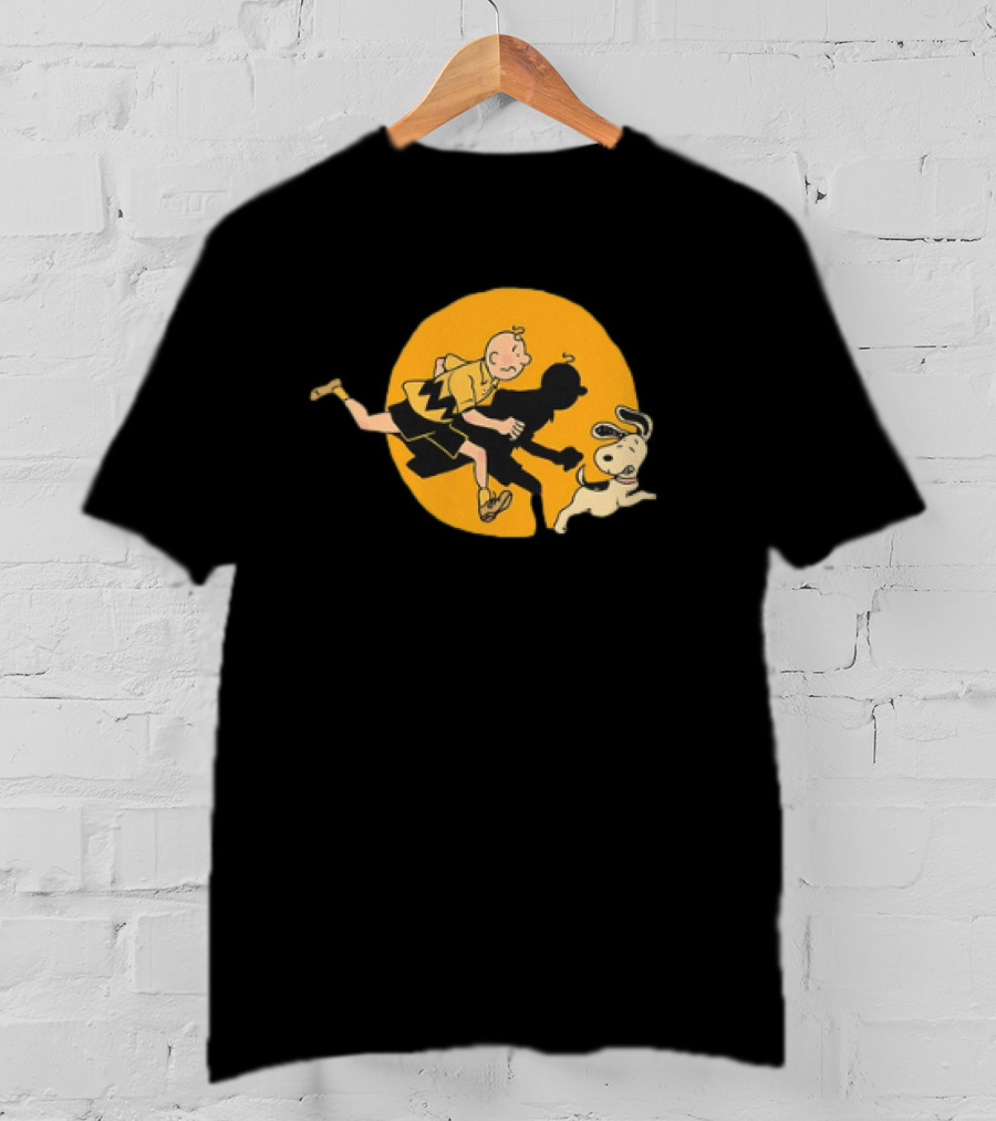 Charlie Brown And Snoopy Adventure Inspired By Tintin T-Shirt